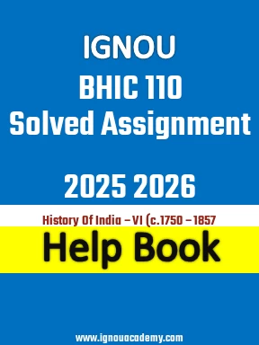IGNOU BHIC 110 Solved Assignment 2025 2026